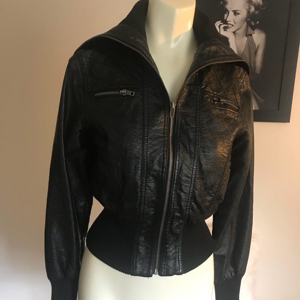 Faux leather jacket